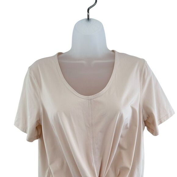 Lululemon Do The Daily Twist Front Short Sleeve Shirt Holistic White Size 12 - Picture 2 of 7